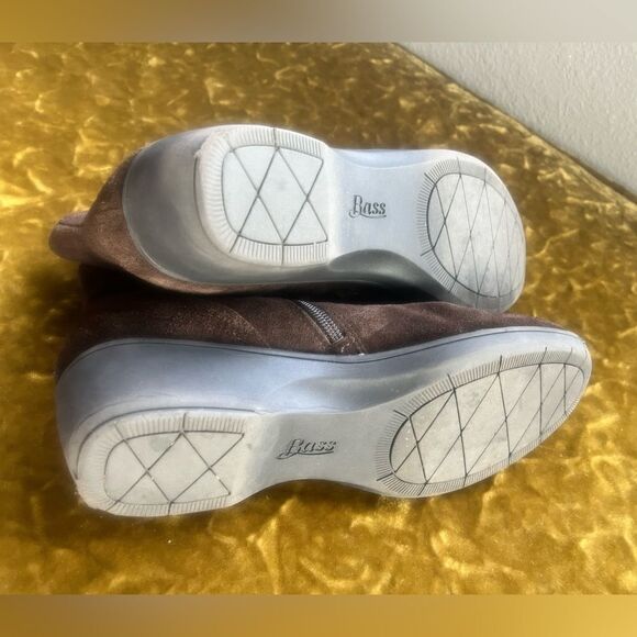 bass lite Monica Ankle Boots Brown Suede/Leather Size 9.5M Side Zip￼ - Picture 6 of 6